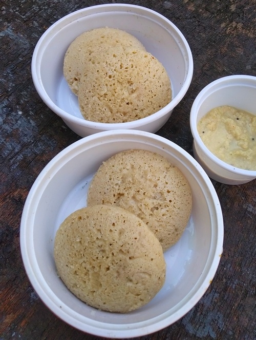 Idlies made from OGMO Foods Unpolished Little Millet Flour