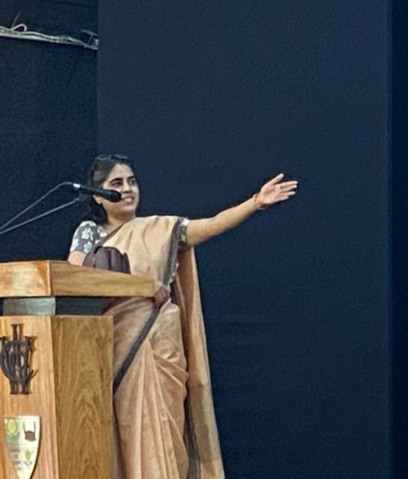Sanjeeta KK Sharing OGMO's journey at Women's Christian College