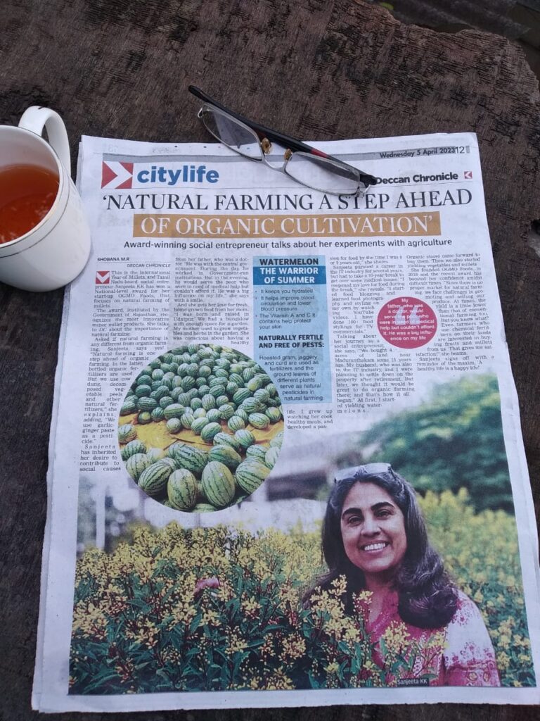 Article on OGMO foods in Deccan Chronicle